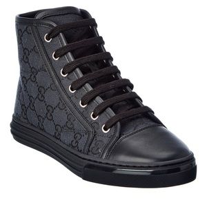 BRAND NEW men’s GG Canvas & Leather High-Top Sneaker